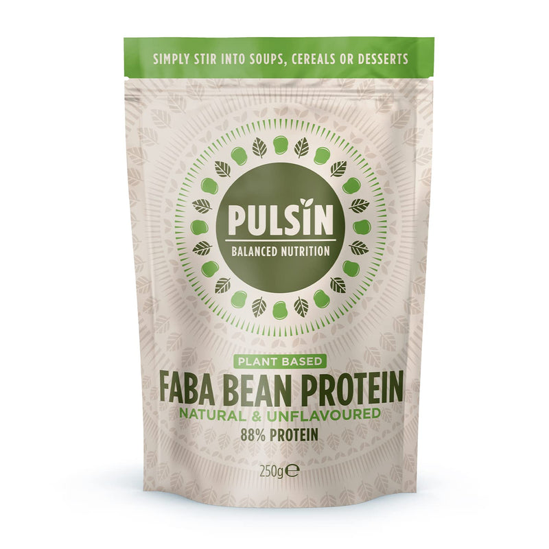Pulsin - Natural Unflavoured Vegan Faba Bean Protein Powder - 250g - 8.8g Protein, 0.2g Carbs, 42 Kcal Per Serving - Gluten Free, Plant Based, Palm Oil Free & Dairy Free Protein - NewNest Australia