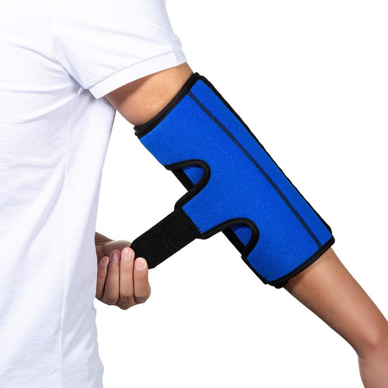 Elbow Brace for Cubital Tunnel Syndrome Adult Elbow Immobilizer Stabilizer Support Splint for Arthritis Pain Relief Tendonitis at Night Sleeping,Arm brace for Women and Men, Fits Both Arms Blue L - NewNest Australia