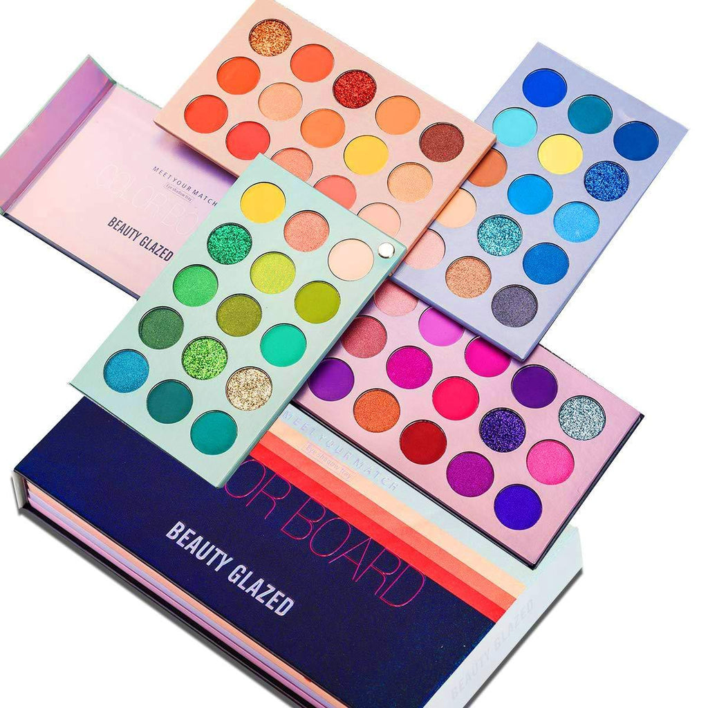 Beauty Glazed Makeup Palette 60 Colors Supper Pigmented Color Board Long Lasting Eyeshadow Palette Mattes and Shimmers Blendable Eye Shadow Make Up Professional Eye Cosmetic - NewNest Australia