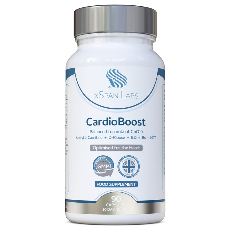 CardioBoost 90 Capsules – a Precise Balance of CoQ10, D-Ribose, Acetyl L-Carnitine, B Vitamins & Medium Chain Triglycerides for Normal Heart Function and to Reduce Tiredness & Fatigue - NewNest Australia