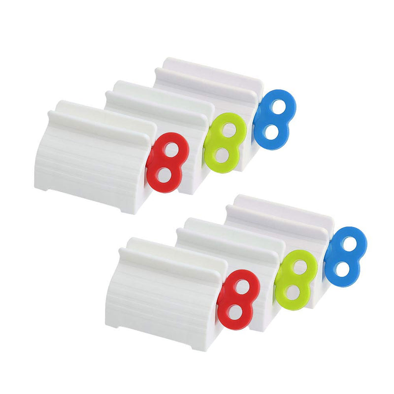 DXIA 6 Pack Rolling Tube Toothpaste Squeezer, Toothpaste Seat Holder Stand, Rotate Toothpaste Dispenser, Rotate Plastic Toothpaste Dispenser Saves Toothpaste, Creams & More for Bathroom, Mix Color - NewNest Australia