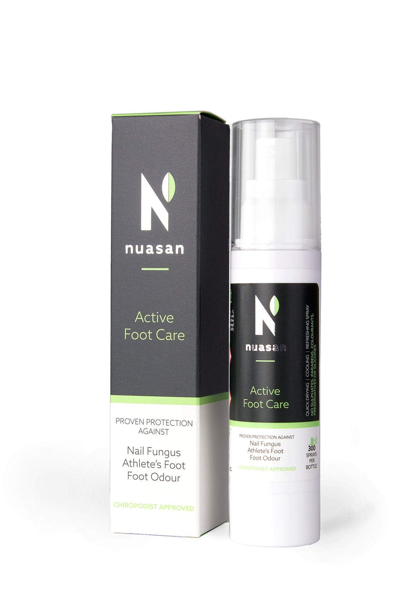 Nuasan Active Foot Care Foot Spray - Athletes Foot Treatment, Antifungal, Antibacterial Spray for Smelly Feet - Natural Nail Fungus Protection, Foot Deodorant - Itchy Feet Relief, Foot Odour Control - NewNest Australia