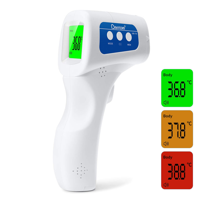 Berrcom Non Contact Infrared Thermometer JXB-178, Forhead Thermometer,3 in 1,Medical Grade for Baby Kids,High Temperature Alarm,3 Backlit and Instant Accurate Reading - NewNest Australia