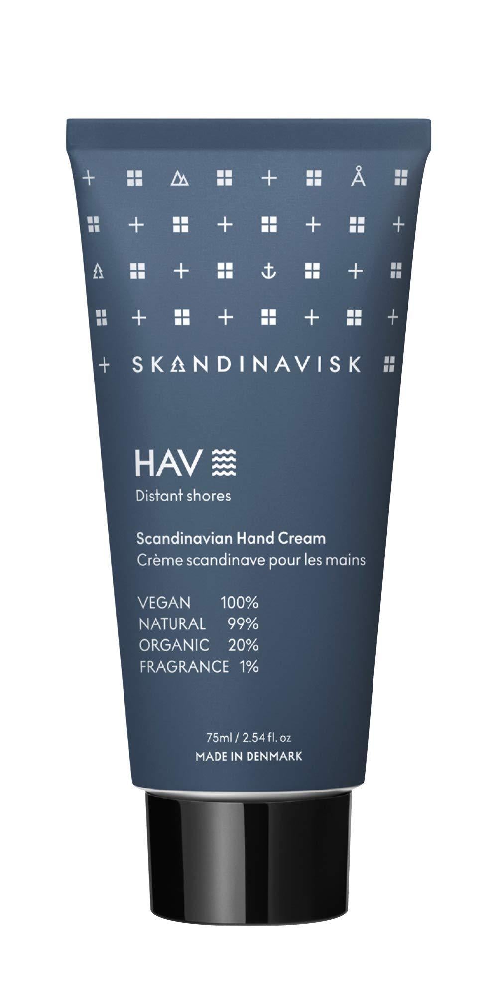 Skandinavisk HAV 'Sea' Organic Hand Cream. Fragrance Notes: Salt Spray and Sea Kelp, Hawthorn and Beach Rose. Vegan formula. 75 ml - NewNest Australia