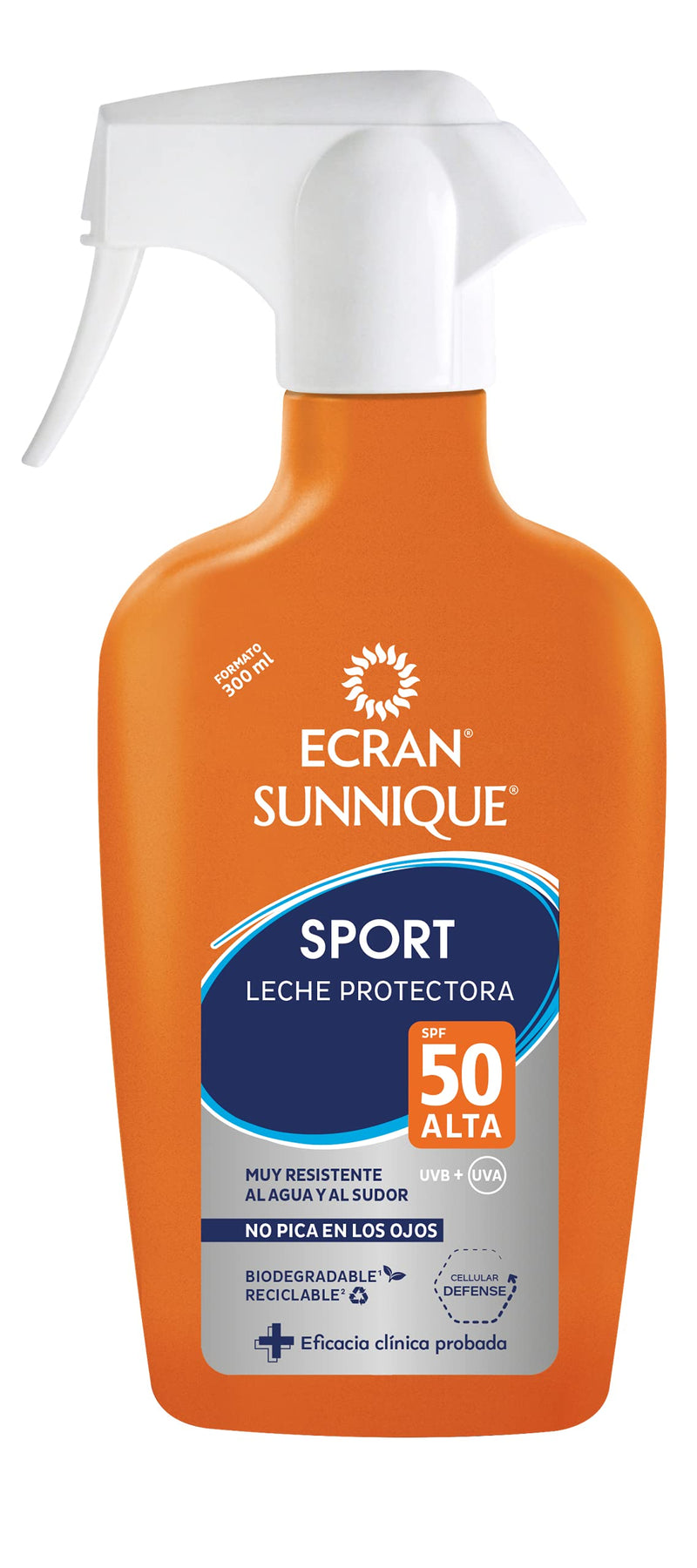 Ecran Sunnique Sport – Protective Sun Milk Spray SPF 50, Highly Water and Sweat Resistant – 300 ml Protective milk 50 - NewNest Australia