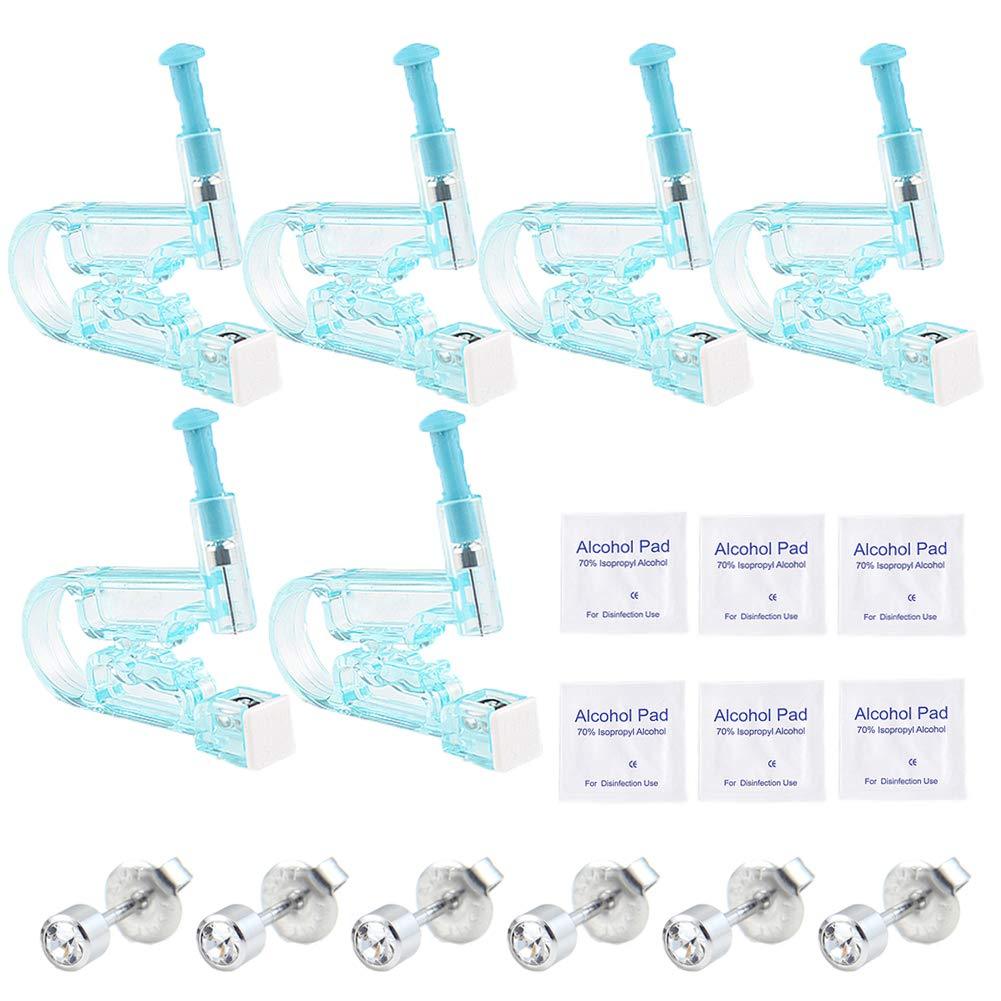 INTVN Ear Piercing Gun 6 Packs Disposable Safety Ear Nose Body Piercing Gun Kit No Pain Ear Stud Gun Self Piercing Tool - NewNest Australia