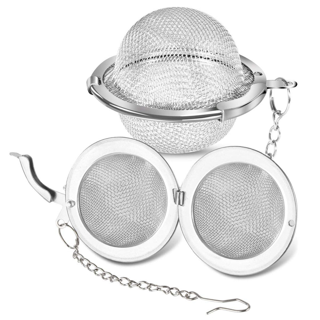 BabyElf Stainless Steel Tea Strainer - 4.5cm Tea Infuser for Loose Leaf Tea with Extra Fine Mesh, Tea Filter fits Standard Cups, Mugs and Teapots (Pack of 2) - NewNest Australia