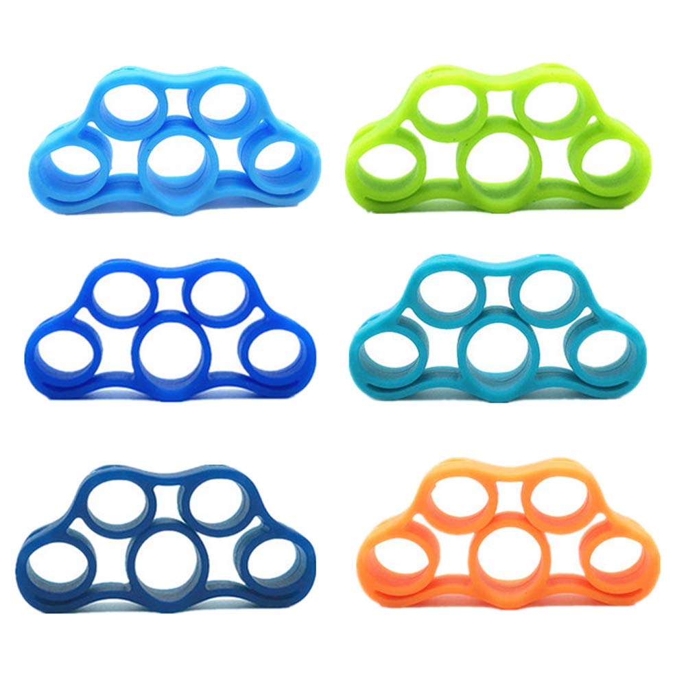 DXIA 6Pcs Hand Grip Strengthener, Silicone finger Rally Finger Stretcher, Finger Strengthener Set High Elasticity, Finger exerciser, for Sports, Musicians, Hand Therapy and Musicians - NewNest Australia