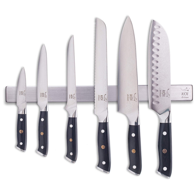 KOI Artisan Magnetic Knife Holder for Wall 40 cm (16") - Wall Mount Horizontal Knife Rack/Bar - Multi-Purpose Use Knife Bar Strip - Kitchen Utensil Holder - Tool & Art Organiser - NewNest Australia