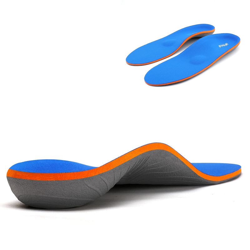Full Length Metatarsal Arch Support Shock Absorption Orthotic Unisex Insoles for Flat Feet,Plantar Fasciitis,Relieve Foot Soreness,Suitable Athletic,Work Shoes(Size:UK-11,Length:11.61",Blue) UK-11-29.5CM--11.61" Blue - NewNest Australia