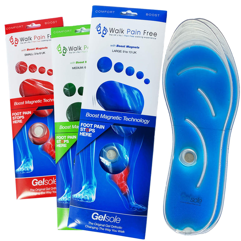 Orthotic Gel Insoles, Boost Magnetic Technology | Walk Pain Free COMFORT Insoles | Reduce Heel Pain, Plantar Fasciitis, Flat Feet | Supplying NHS & Emergency Services MEDIUM: 6 to 9 UK Green - NewNest Australia
