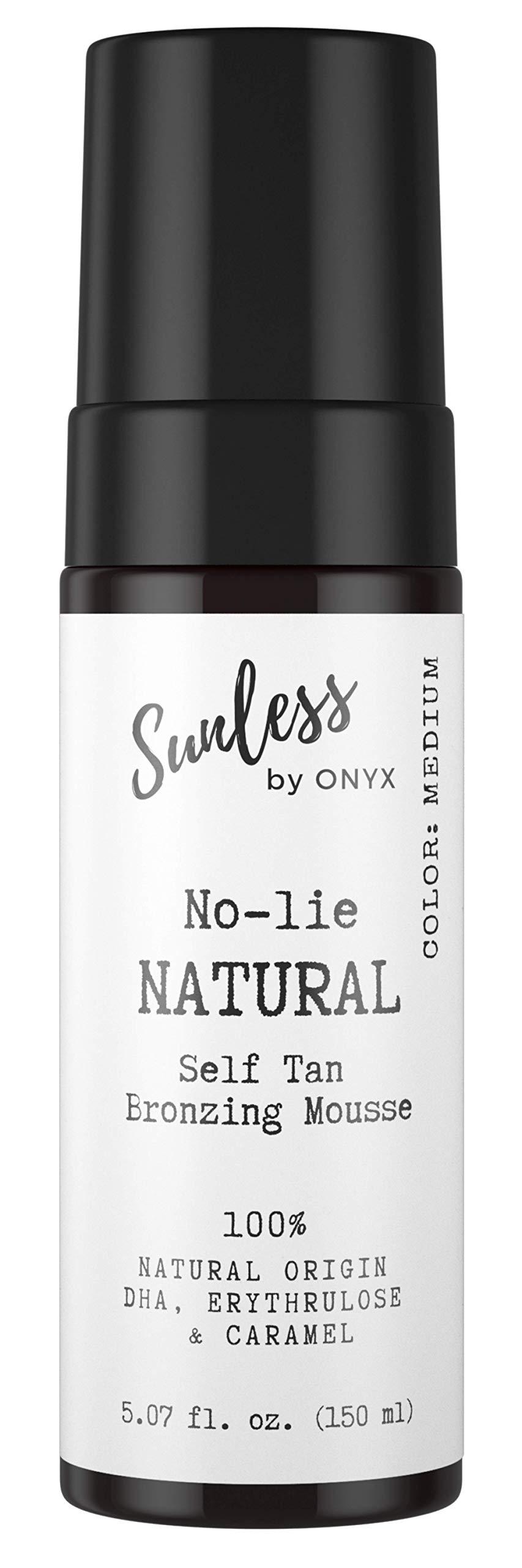 Sunless by Onyx No-Lie Natural Self Tanner Mousse 100% Pure Nature Organic Skincare Actives Dream Tan Effect (Light/Medium) - NewNest Australia