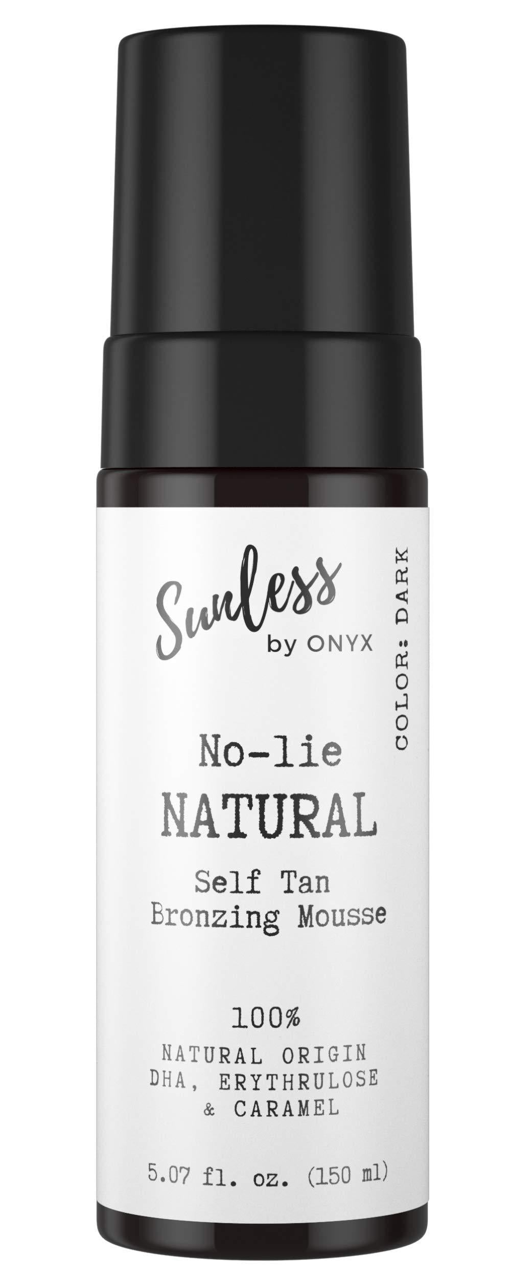 Sunless by Onyx No-Lie Natural Self Tanner Mousse 100% Pure Nature Organic Skincare Actives Dream Tan Effect (Medium/Dark) - NewNest Australia