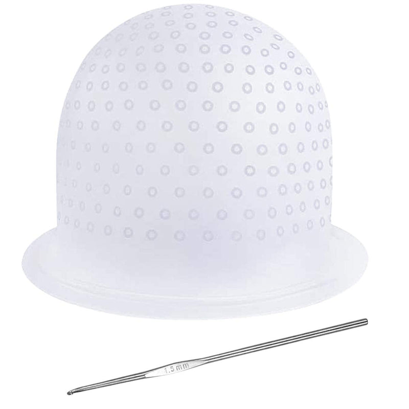 NATUCE Silicone Highlighting Cap, Highlighting Cap and Hook, Hair Dye Cap, Hair Frosting Cap, Highlighting Frosting Cap, Frosting and Tipping Cap, NO Pre-Holed - NewNest Australia