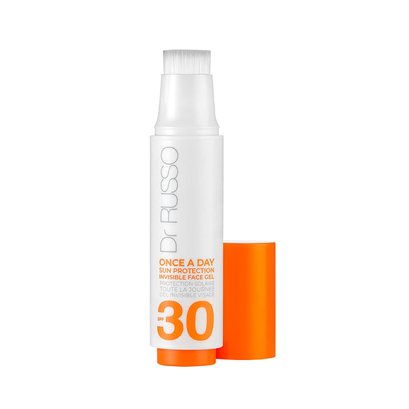 Dr Russo SPF Expert Invisible Face Gel with Click Brush applicator, SPF 30 Sunscreen, UVA + UVB, PA ++++, Long Lasting Protection (up to 12 hrs), 15ml - NewNest Australia