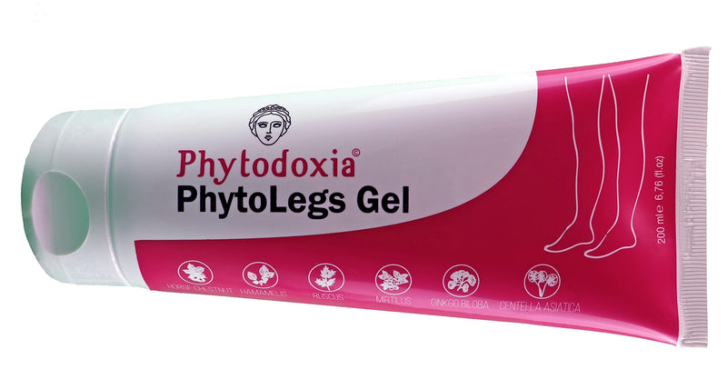 PhytoLegs Gel 200 ml, Vegan Foot Cream for Cracked Heels and Dry Skin, Varicose Veins Feet Remedies & Restless Legs Relief. Made with Witch Hazel, Gotu Kola and Ginkgo Biloba. Dermatologically Tested - NewNest Australia