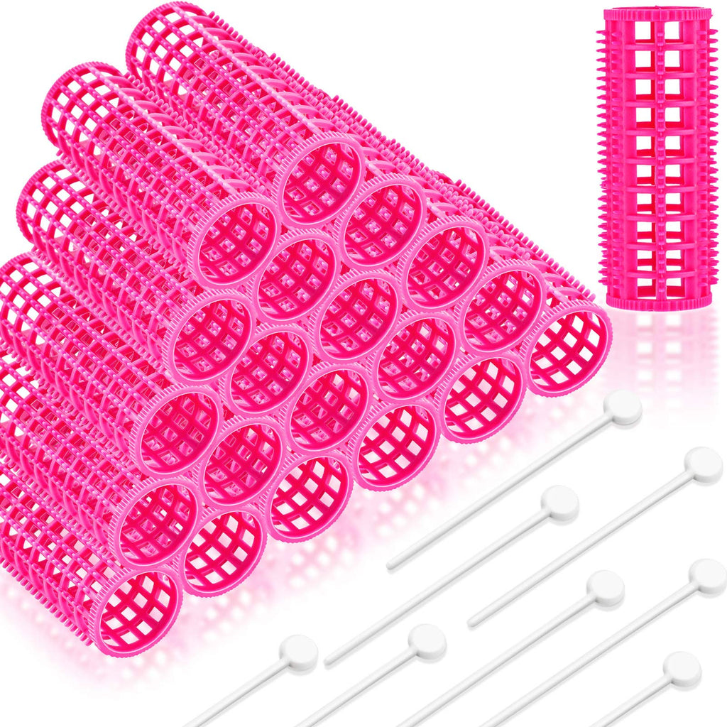 24 Pieces Brush Hair Rollers Mesh Hair Rollers Hair Curlers Rollers with Roller Pins for Women Girls Hair Barber Hairdressing Tools Hairstyle Supplies, 0.79 Inch in Diameter - NewNest Australia