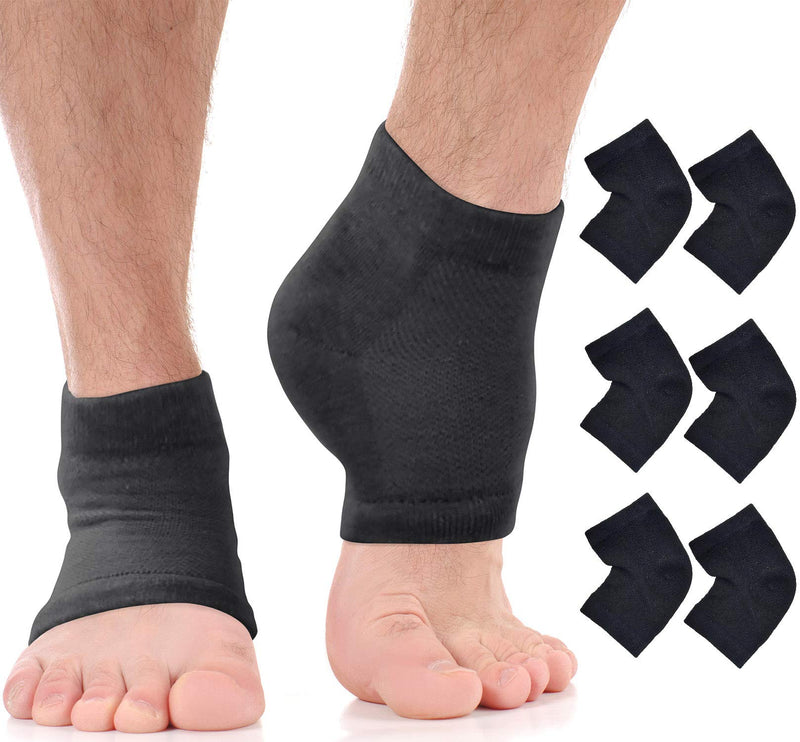 Moisturizing Socks for Mens Cracked Heels - Treat Dry Heels Fast, Pain Relief from Rough Feet with These Large Aloe Lotion Spa Socks for Mens or Womens Heels (XL - 3 Pairs Black - NewNest Australia