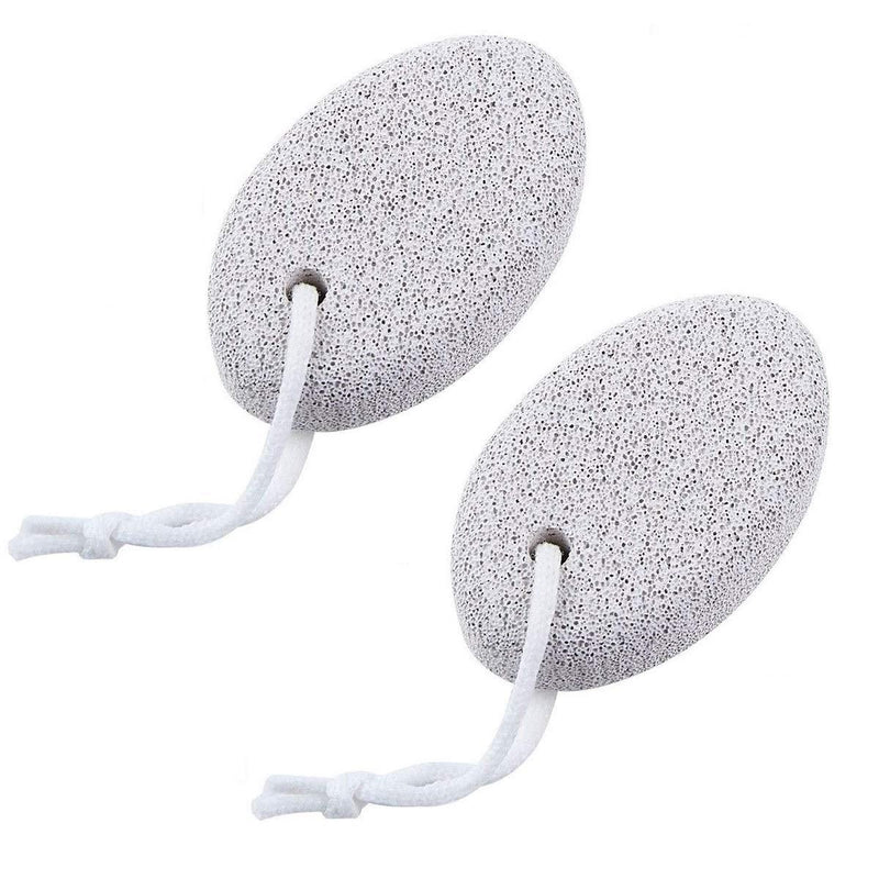 Pumice Stone for Feet 2 PCS, Natural Lava Pumice Stone for Feet/Hands/Body, White Calluse Remover/Foot Scrubber Stone for Dead/Hard Skin, Foot File for Men/Women - NewNest Australia