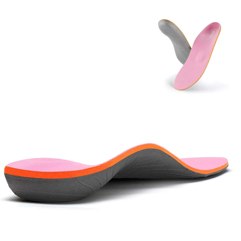 Orthotic Insoles Arch Support Full Length Inserts Metatarsal Pinnacle Plus for Flat Feet,Metatarsalgia, Plantar Fasciitis, Heel Pain, Big Toe, Pain Forefoot Pain(Size:UK-8,Length:10.63",Pink) UK-8-27CM--10.63" Pink - NewNest Australia