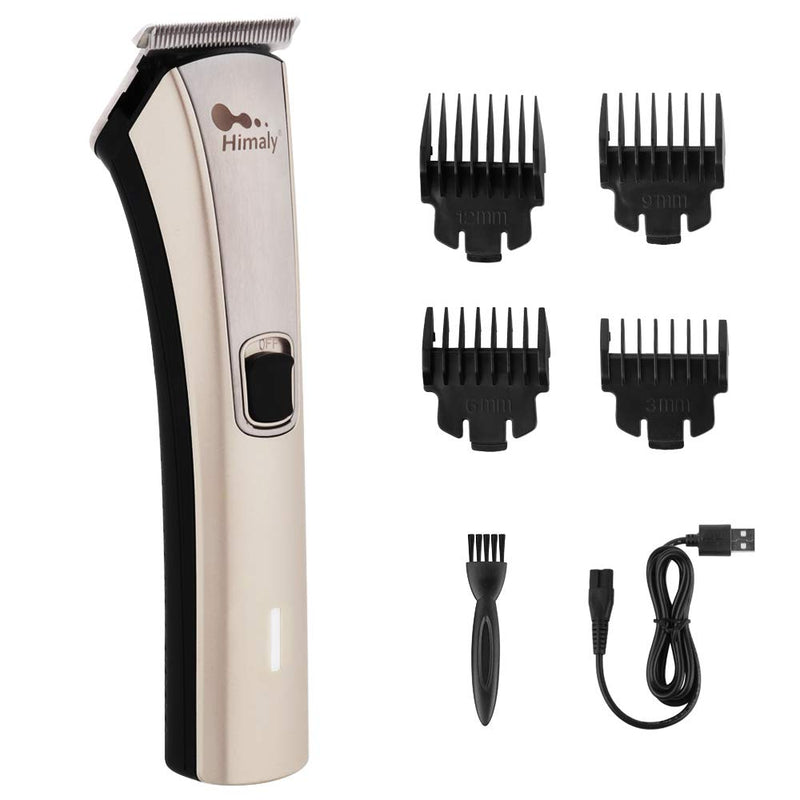 Himaly Rechargeable Hair Clippers, Professional Electric Cordless Hair Clippers Beard Trimmer Cordless & Corded Grooming Kit with 4 Guide Combs for Men and Women Champagne Gold - NewNest Australia