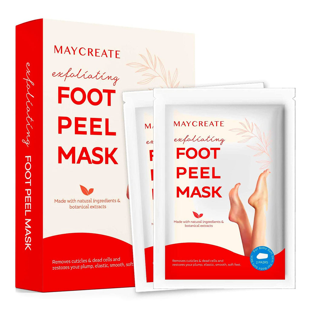 Maycreate Foot Peel Mask For Cracked Heels, Dead Skin & Calluses, Exfoliating Peeling Natural Treatment, Make Your Feet Baby Soft & Get a Smooth Skin, Removes & Repairs Rough Heels, Dry Toe Skin - NewNest Australia