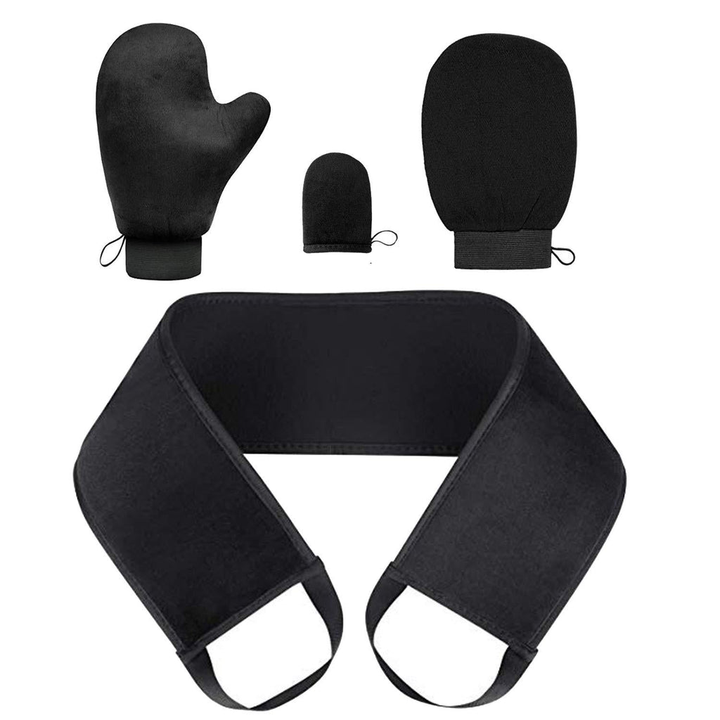 4 in 1 Self Tanning Mitt Applicator Kit with 2 Size Self Tanning Mitt Applicator,Tanning lotion applicator for back,Exfoliating Gloves for your self tanning. - NewNest Australia