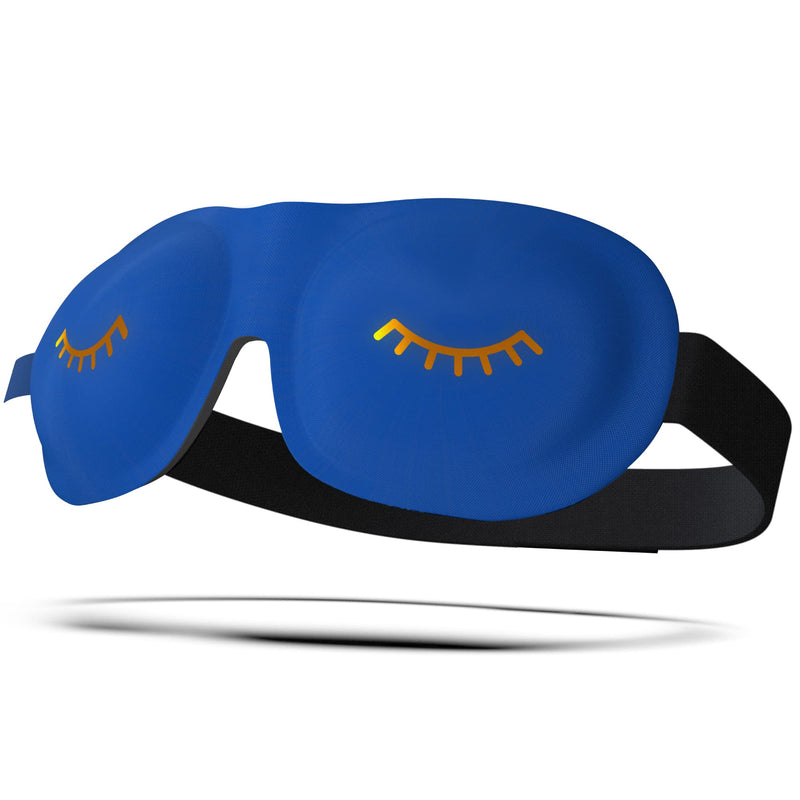 SMUG 100% Blackout Sleep & Eye Mask | Eyelash Extension Friendly | Eye Masks for Sleeping | Sleep Masks for Women & Men | Straps for Dream Comfort & Adjustability | Blue Wink - NewNest Australia