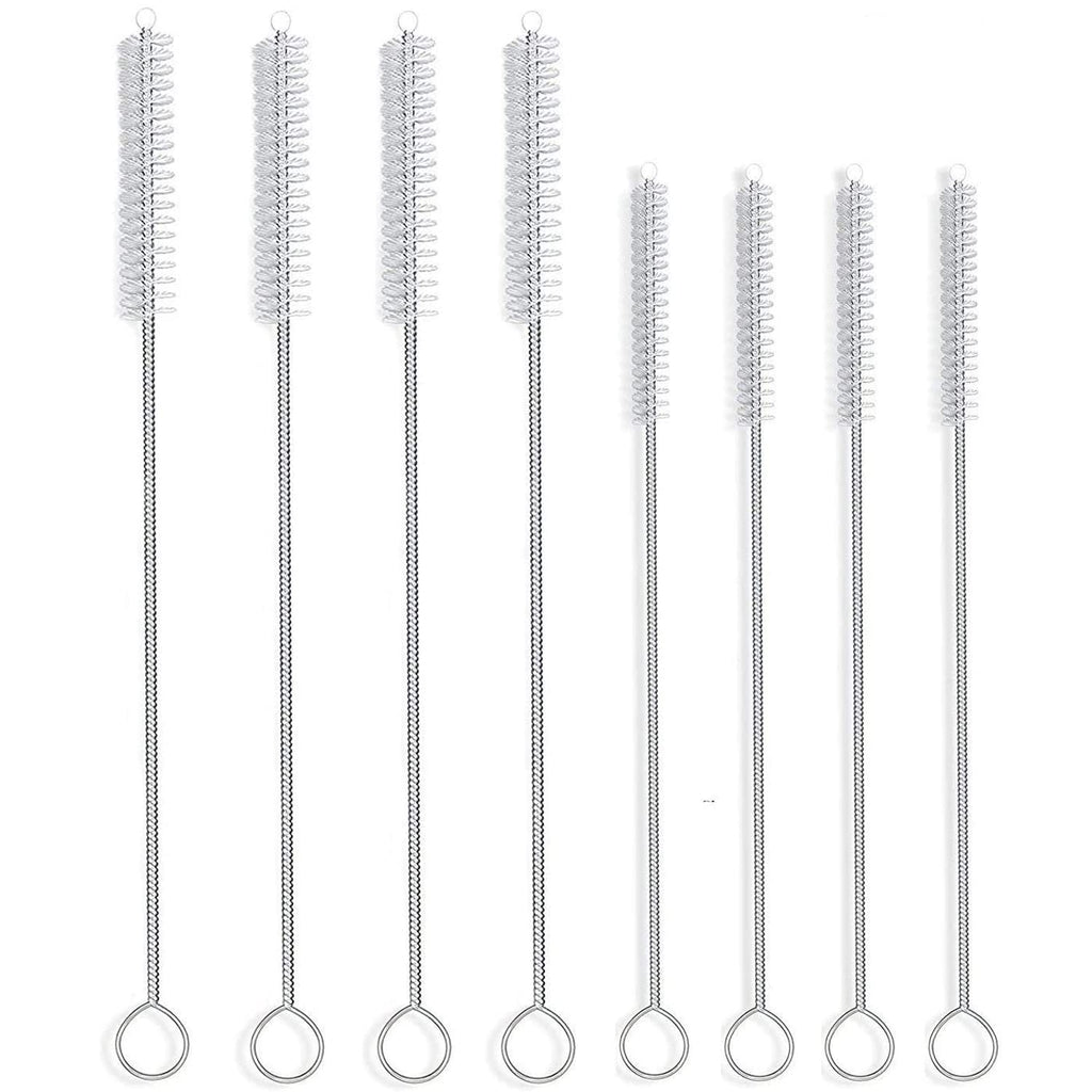 ALINK Extra Wide Drinking Straw Cleaning Brush Kit, Pack of 8, 4-pcs 9" x 12 mm Cleaner for Boba Smoothie Straws, 4-pcs 7.5" x 7 mm Cleaner for Stainless Steel Tumbler Straws Natural - NewNest Australia