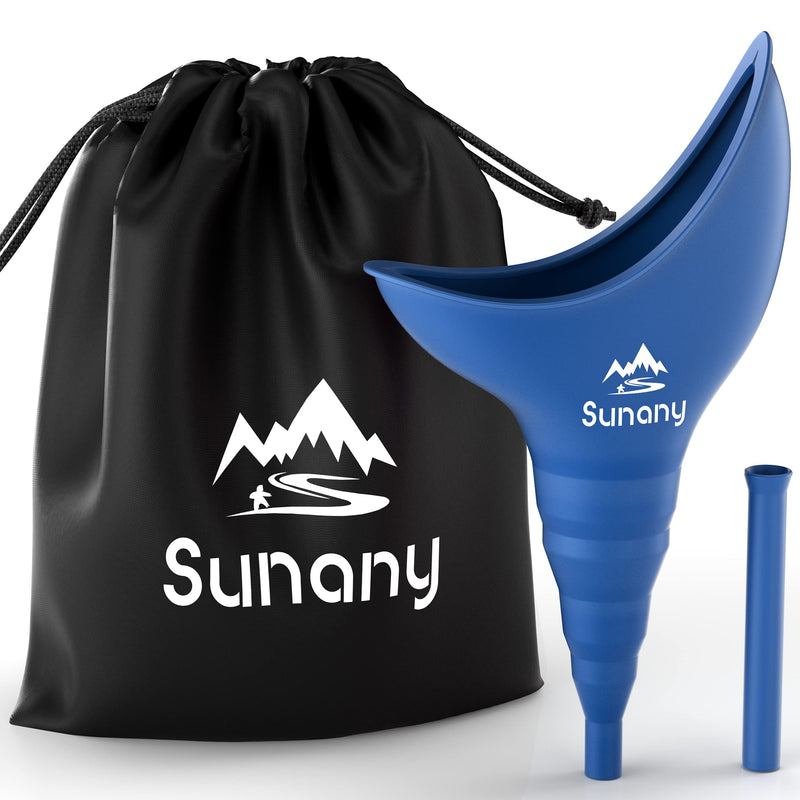 Female Urination Device, Female Urinal Silicone Funnel Urine Cups Portable Urinal for Women Standing Up to Pee Funnel Reusable Women Pee Funnel, Outdoor, Activities, Camping Blue - NewNest Australia