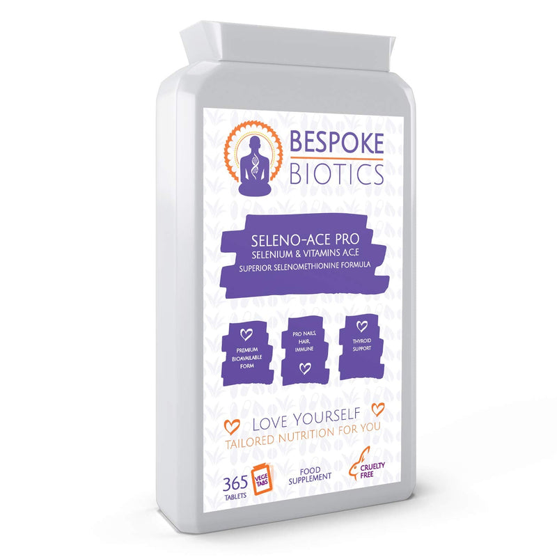 Selenium + ACE Vitamins| Immune Boost| Seleno-Ace Pro | Thyroid | Cellular Health | Nails Hair | DNA| 365 Tabs Selenomethionine NOT Ineffective Selenite! - NewNest Australia