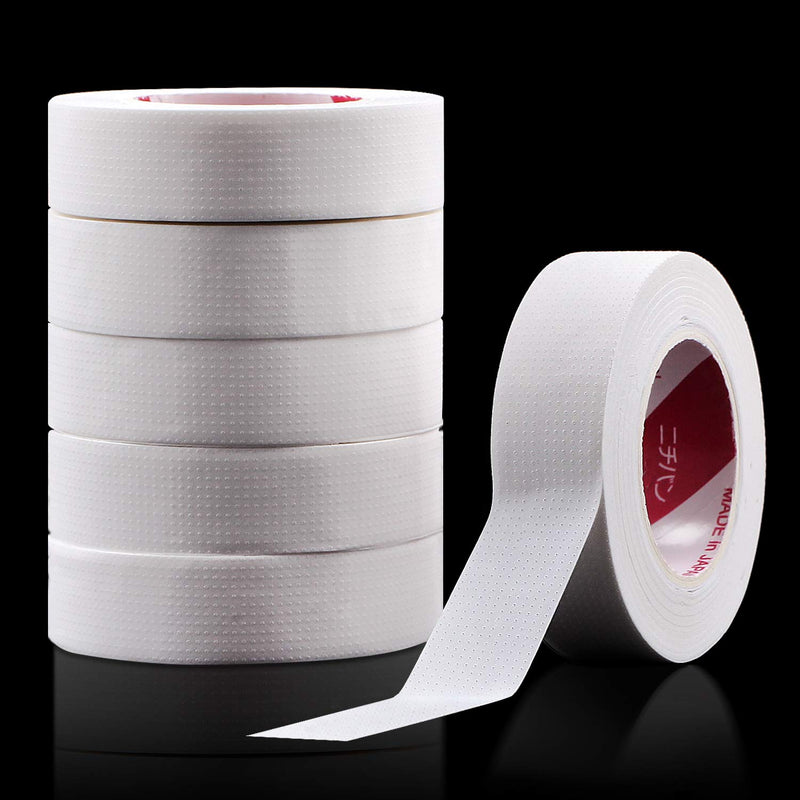 Lash Tape, PE Micropore Medical Tape for Eyelash Extension, Fabric Tape For False Eyelash Patch Makeup Tool (6 Rolls Japan MIcropore Soft Tape) 6 Rolls Japan MIcropore Soft Tape - NewNest Australia