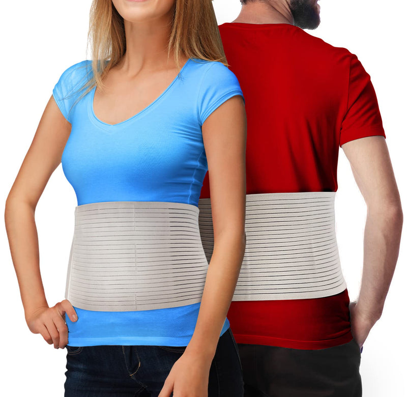 Hernia Belt for Men and Women - Beige Abdominal Binder for Umbilical Hernias & Navel Belly Button Hernias with Compression Pad for Hernia Support and Stomach (Small/Med) S/M (Pack of 1) - NewNest Australia