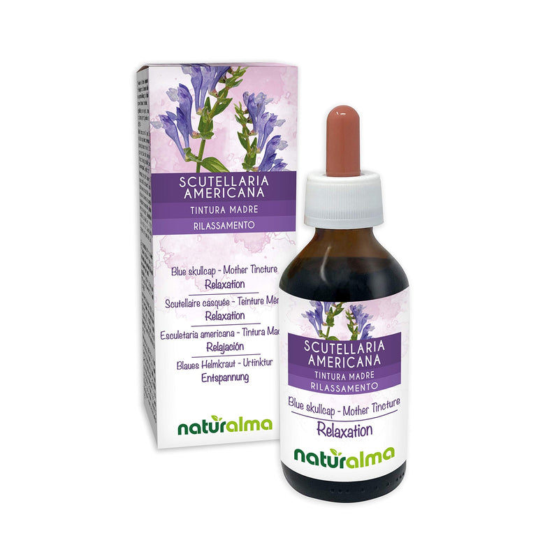 Blue Skullcap or Virginian Skullcap (Scutellaria lateriflora) herb Alcohol-Free Mother Tincture Naturalma | Liquid Extract Drops 100 ml | Food Supplement | Vegan 100 ml (Pack of 1) - NewNest Australia