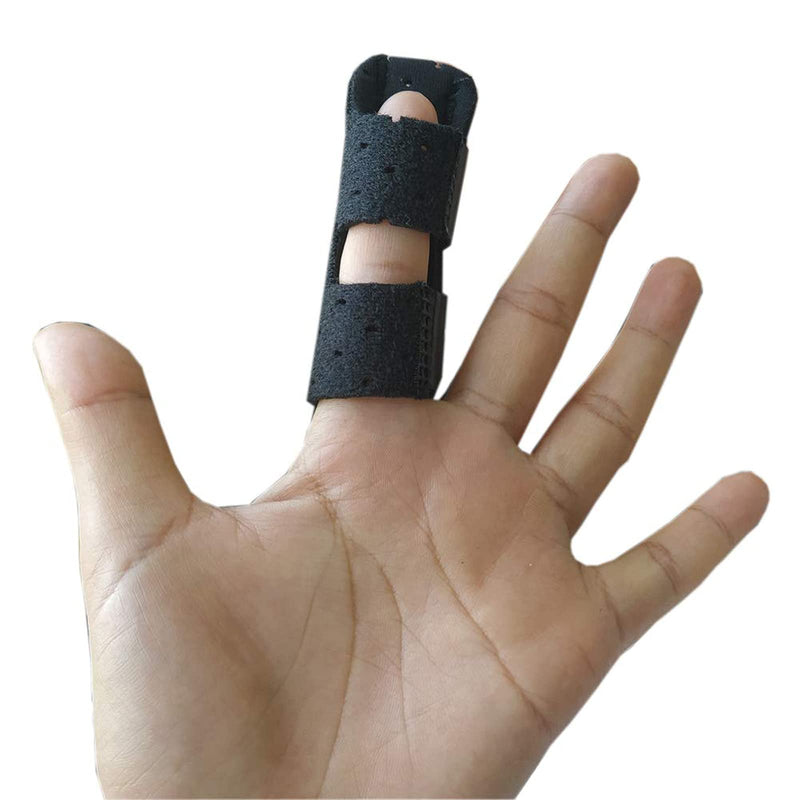 Trigger Finger Splint - Straighten Broken or Bent Fingers & Thumbs, Mallet Finger Splint for Stenosing Tenosynovitis Finger Pain Relief or Locking Finger Tendon Black With Hole - NewNest Australia