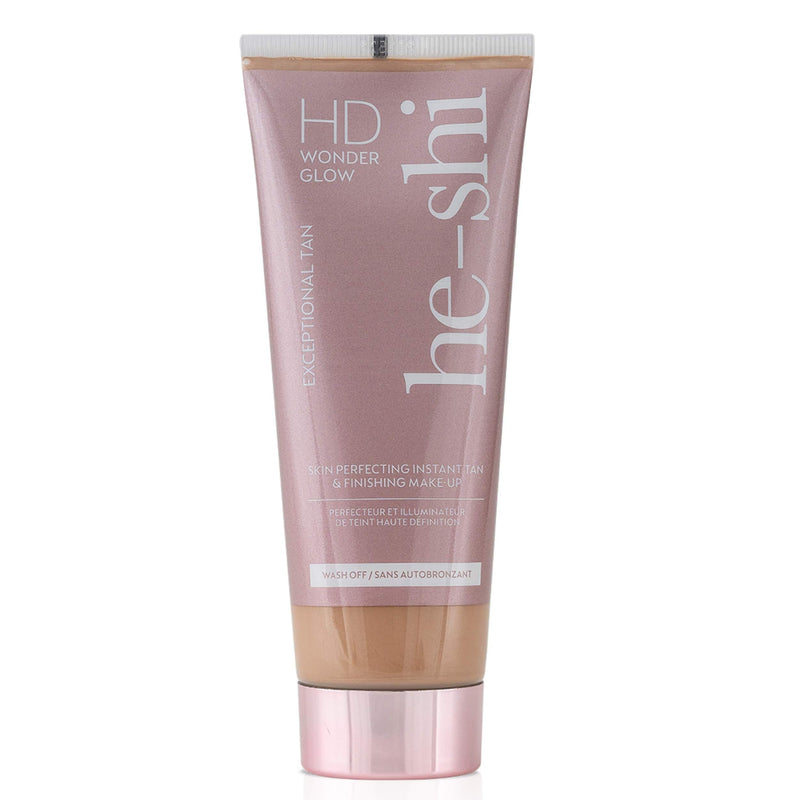 He-Shi HD Wonderglow - Skin Perfecting Body Bronzer and Instant Tan - Body Make-up That Instantly Highlights and Illuminates - 100% Vegan & Cruelty Free - 100ml 100 ml (Pack of 1) - NewNest Australia