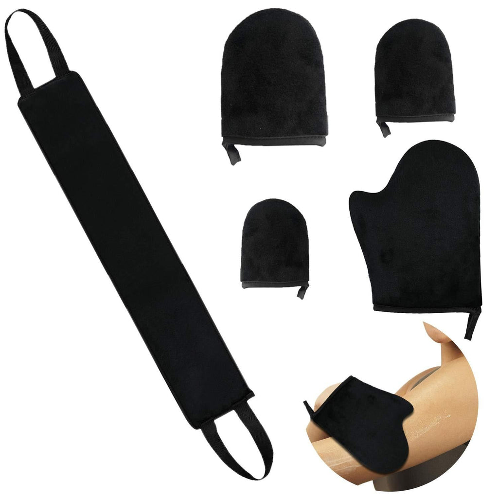 NEPAK Self Tanning Mitt Applicator Kit 5 Pack with Exfoliator Glove and Face Mitt for Sunless Tanner and Lotion - NewNest Australia