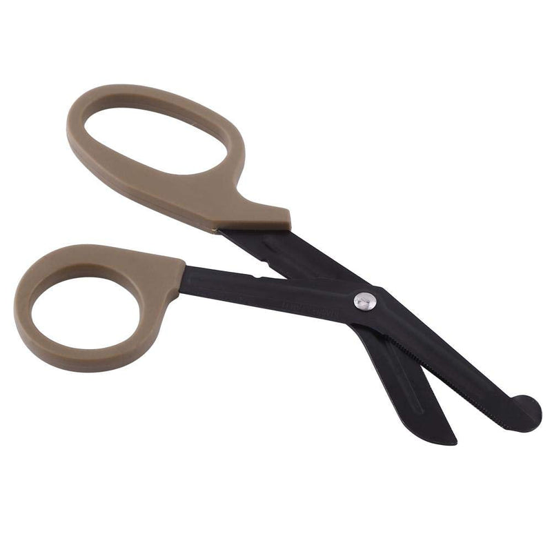 Bandage Scissors, 1pc 7" Stainless Steel Nurse Scissors, 18.3 x 9.2cm Paramedic First Aid Scissors Cut, for Cutting Nylon Fabrics, Ropes, Bandages, Clothes(Earthy) Earthy - NewNest Australia