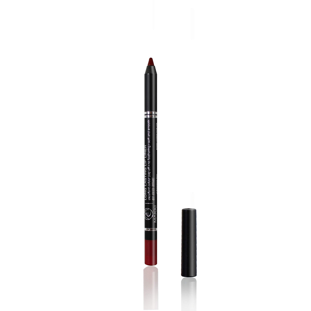 Red Wine Makki Long Lasting Lip Liner glide pencil intense colour creamy no feathering smooth glide with a very unique texture, long lasting, excellent coverage 01 Red Wine - NewNest Australia