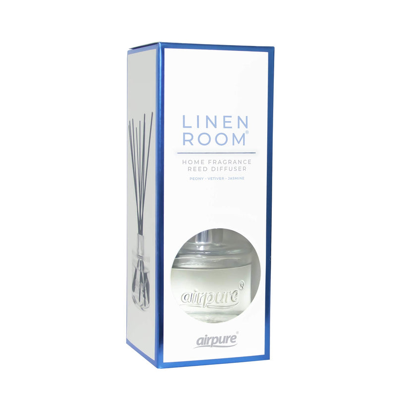 AIRPURE Reed Diffuser, 100ml Oil Set with Sticks, 8X Black Reeds, Continuous Room Scent, Diffusers for Home Use in Living Room, Kitchen or As Bathroom Freshener - Linen Room Fragrance - NewNest Australia