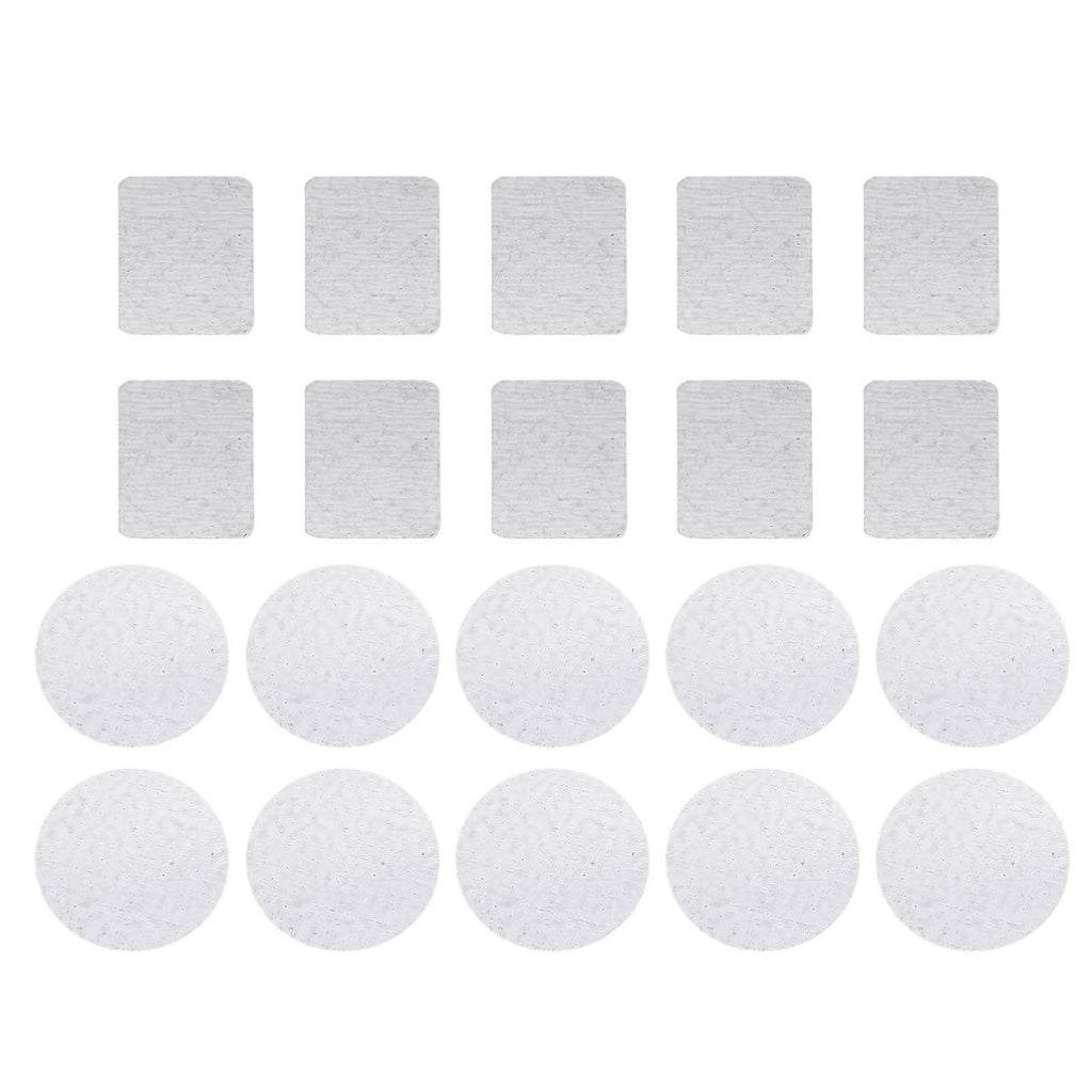 Lurrose 20pcs Iron Adhesive Metal Stickers for Magnetic Makeup Palette (Square Round) - NewNest Australia