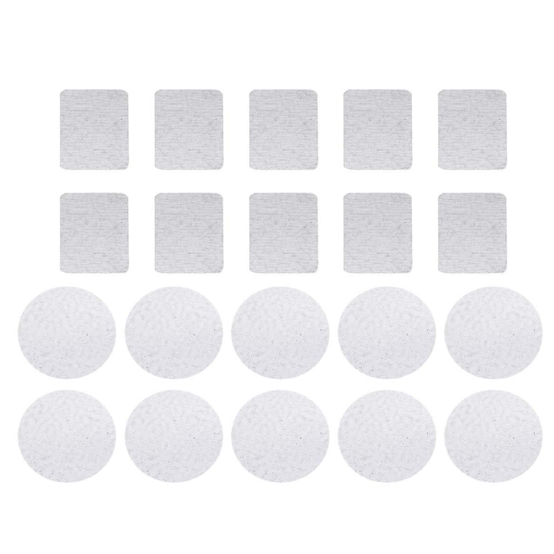 Lurrose 20pcs Iron Adhesive Metal Stickers for Magnetic Makeup Palette (Square Round) - NewNest Australia