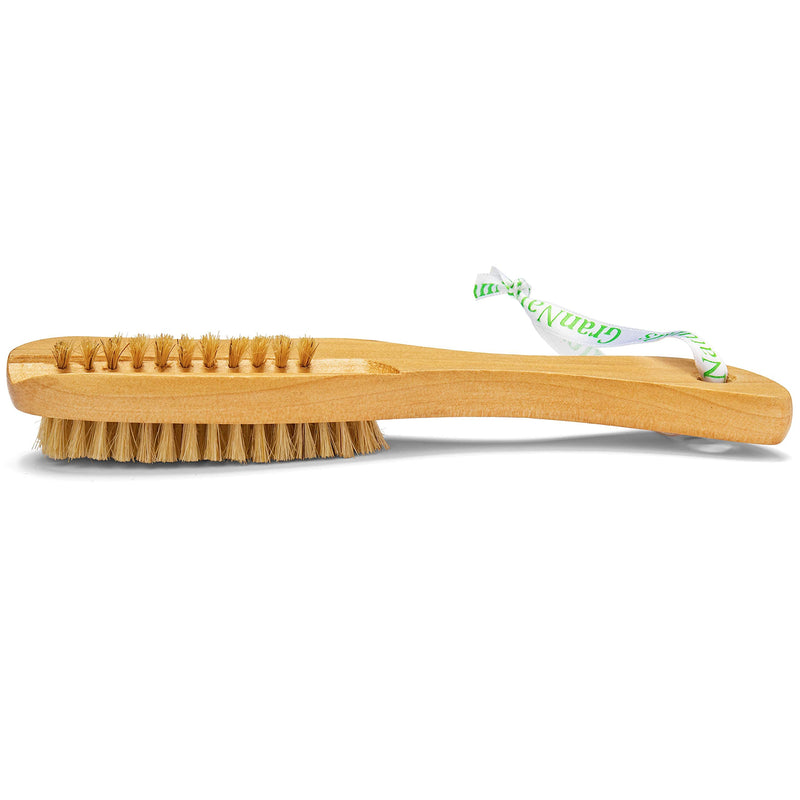 GranNaturals Wooden Nail Brush - Nail Cleaner Tool for Fingernail, Toenail - Dry Clean Scrubber with Thick Bristles and Wood Handle - Manicure and Pedicure Supplies for Gardeners, Mechanics, Salon - NewNest Australia