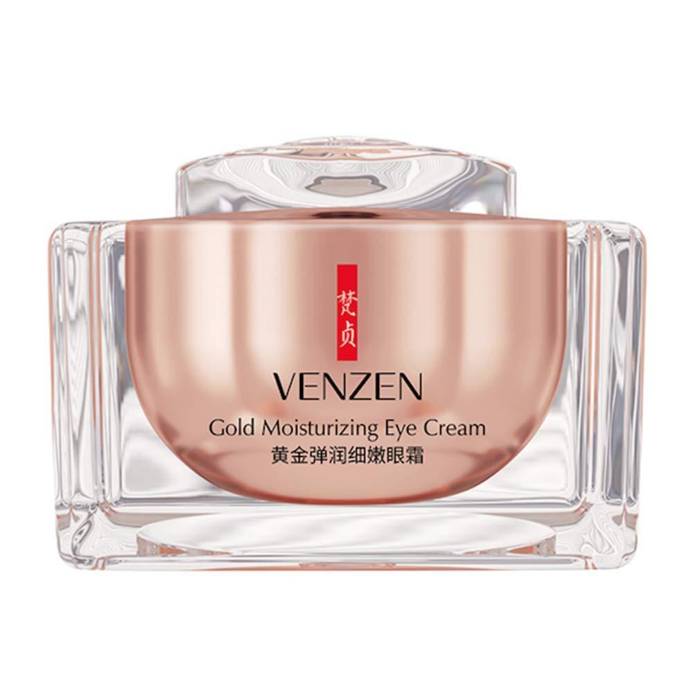 VENZEN Gold Moisturizing Eye Cream Anti Aging Anti Wrinkle Shade Dark Circles Shine Serum Glycerin Delicate Hyaluronic Acid 15g - NewNest Australia