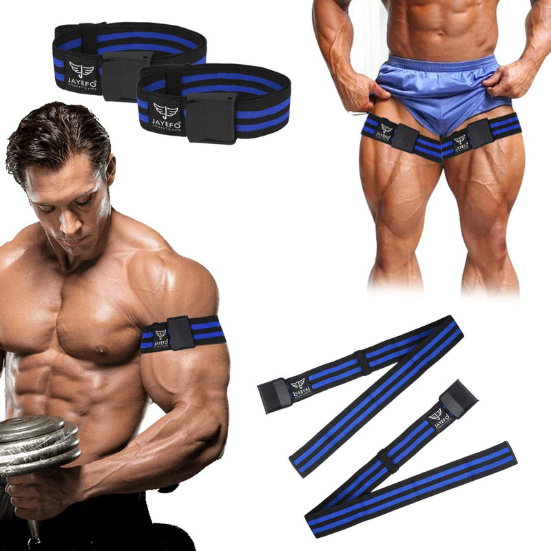 Jayefo Sports Muscle Blaster Blood Flow Restriction Bands Occlusion Straps Biceps Muscle Builder Weightlifting Powerlifting Fitness Exercise Training Gym 4 Pack|2pairs for Arms & Legs - NewNest Australia