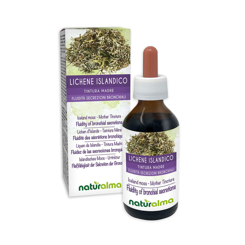 Iceland Moss (Cetraria islandica) Thallus (Lichen) Alcohol-Free Mother Tincture Naturalma | Liquid Extract Drops 100 ml | Food Supplement | Vegan 100 ml (Pack of 1) - NewNest Australia