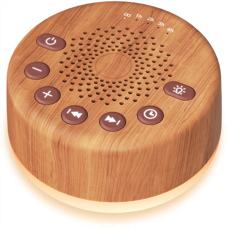 Easysleep Sound Machine White Noise Machine for Baby Adults Kids Sleeping with Night Light 25 Soothing Sounds 32 Volume 5 Timer Memory Function for Home Office Travel Wood - NewNest Australia