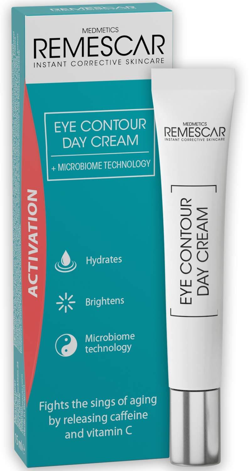 Remescar Eye Contour Day Cream - Added Caffeine & Vitamin C to Reduce Signs of Ageing - Smooth and Brighten the Eye Area - Microbiome Technology to Restore Skin Balance - NewNest Australia