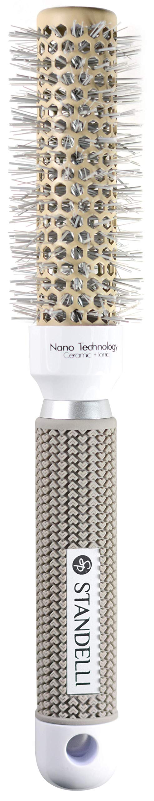 STANDELLI PROFESSIONAL Round Barrel Hair Brush Blow Dry Drying Bristle, High Temperature Resistant Nano Technology Ceramic Ionic Hairbrush for Hair Drying, Styling, Curling (25mm) - NewNest Australia
