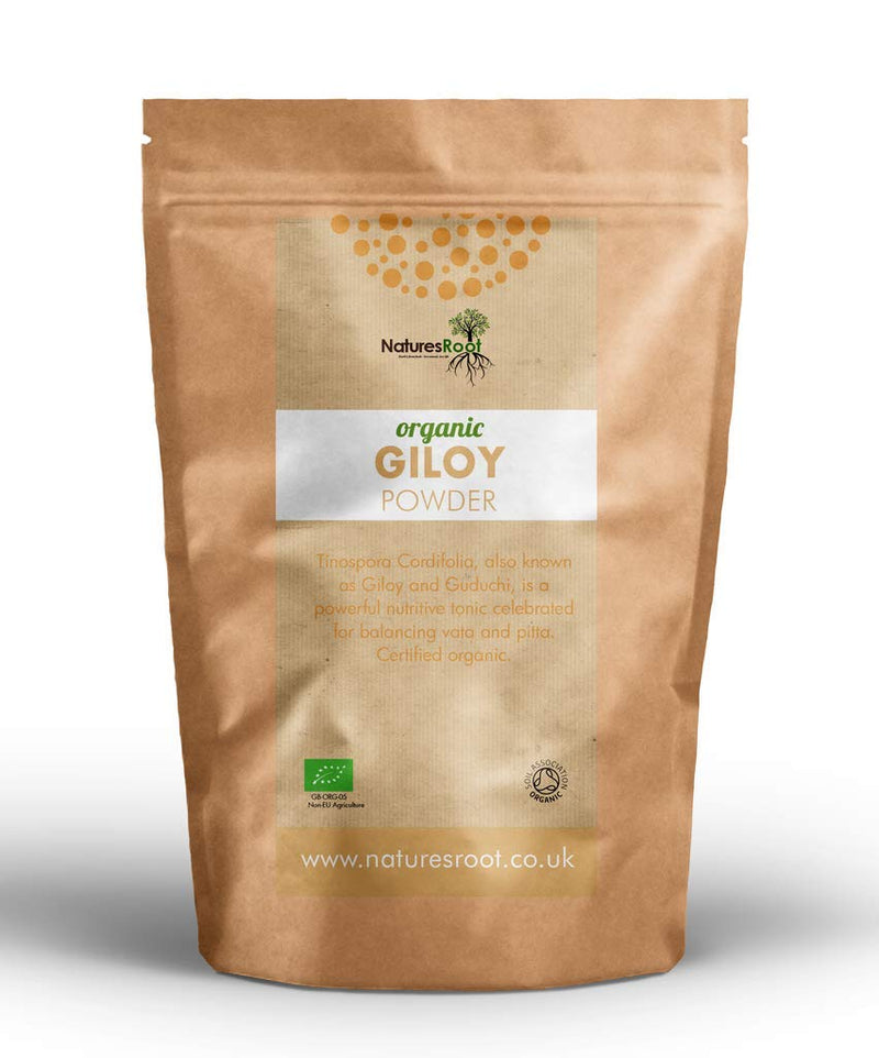 Nature’s Root Organic Giloy Powder 125g - Immunity Booster | Guduchi Powder | Promotes Vitality | Natural Detox Supplement | Certified Organic 125 g (Pack of 1) - NewNest Australia